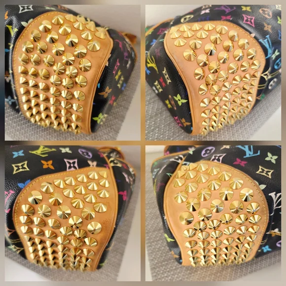 RARE Authentic Louis Vuitton Black Monogram Multicolor Chrissie MM Shoulder Bag - Picture 9 of 16